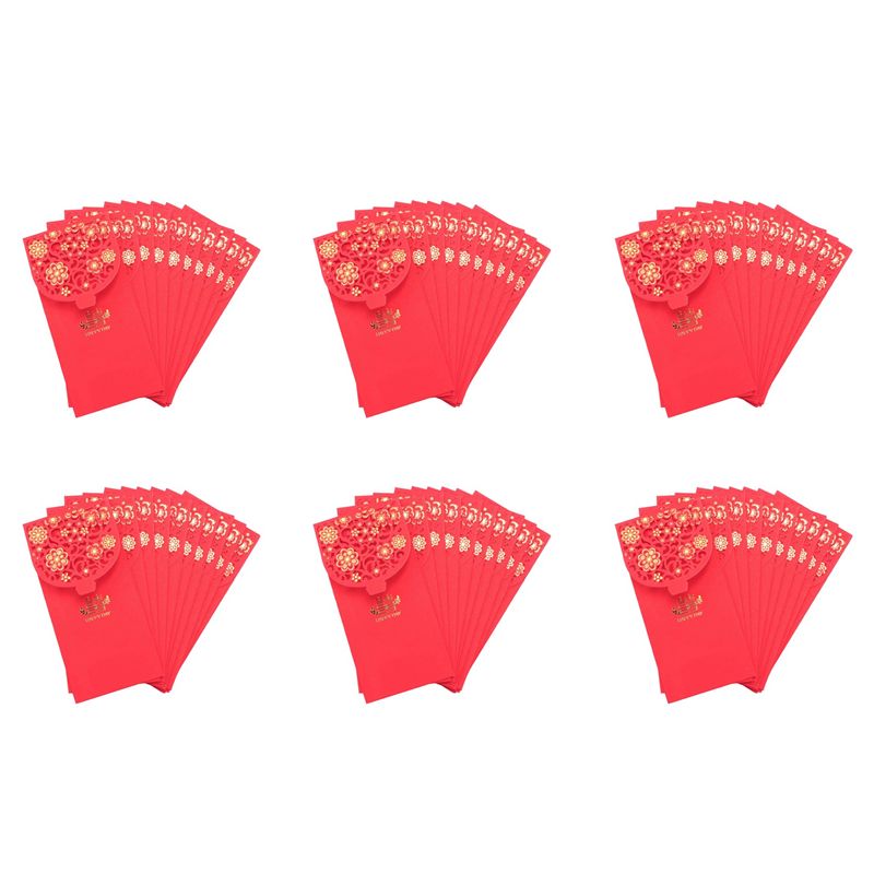 Wedding Envelopes - ABZC-60PCS Enveloppes rouges chinoises, enveloppes porte-bonheur,