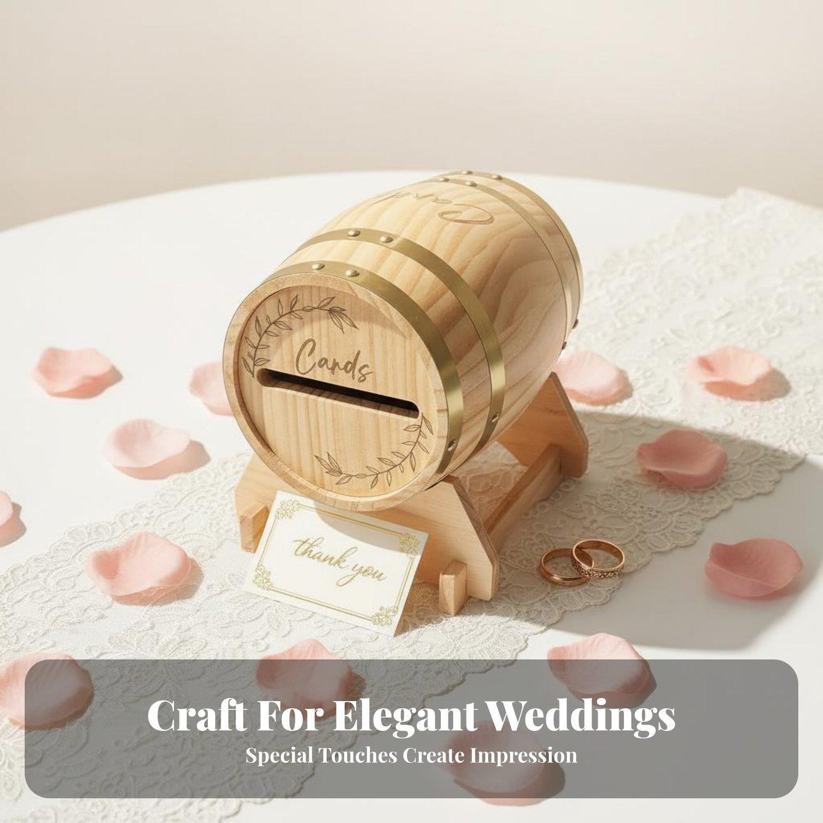 Wedding Card Box - Grande boîte à cartes en bois