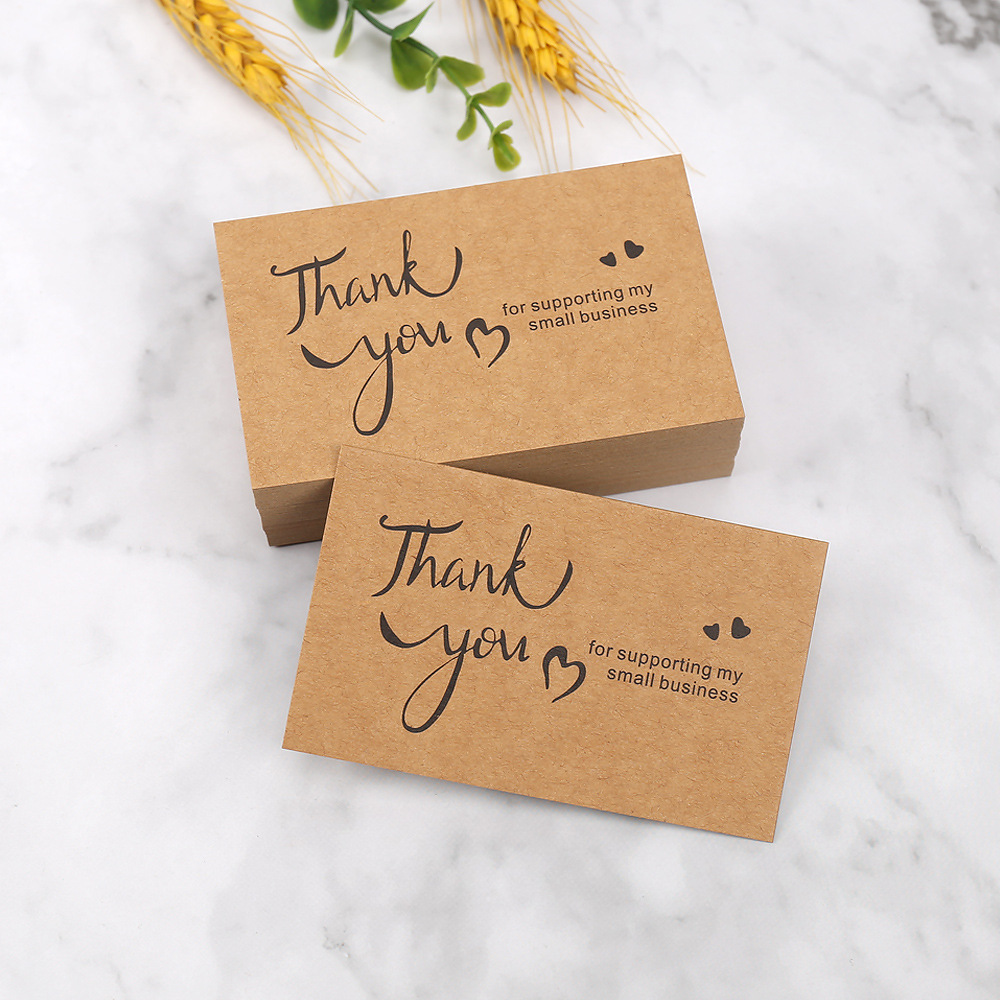 Wedding Decor Supply Store - Cartes de remerciement en papier Kraft,