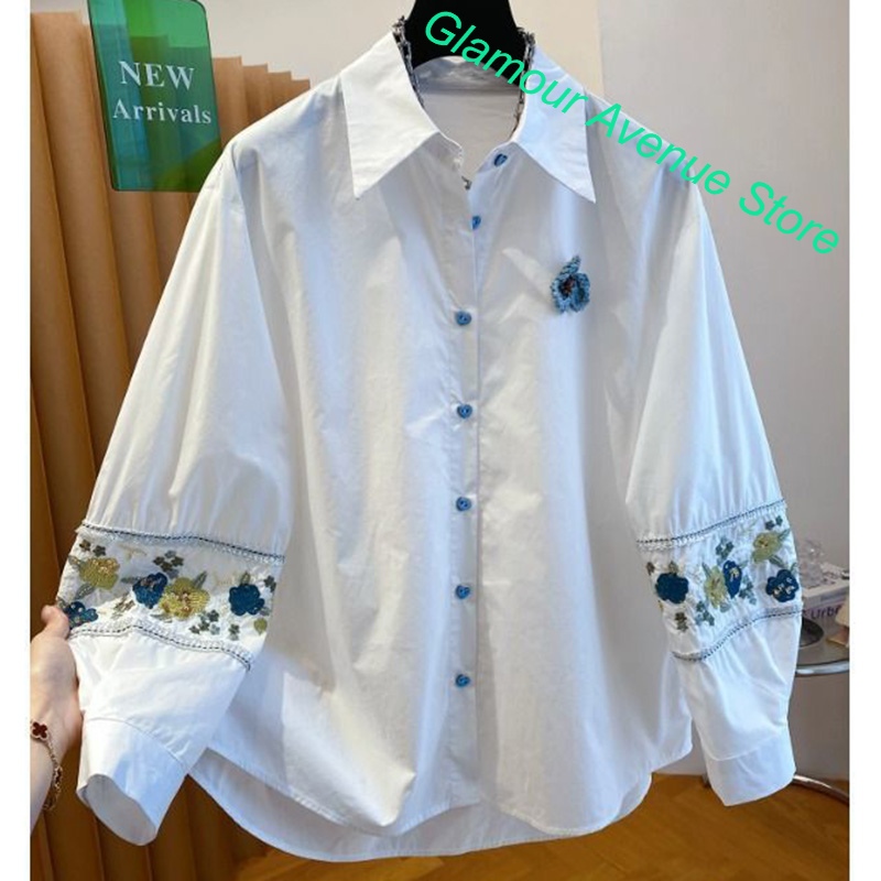 Chemise blanche brodée de luxe - Good Floral & Wedding Decor Supply Photos avis et prix