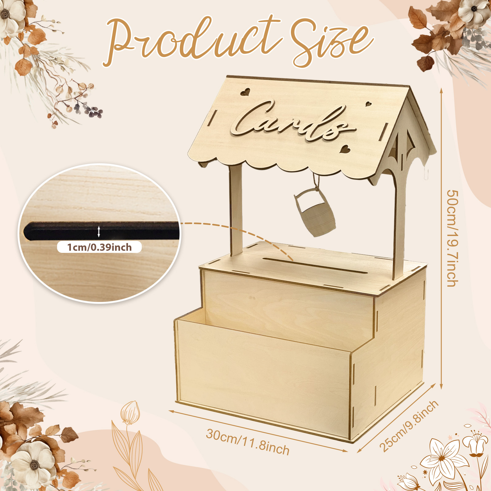 Boîte à vœux OurWarm Flower Gr - Wedding Card Box avis et prix