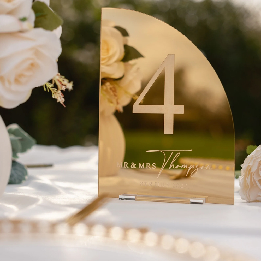 Panneau de bar de mariage pers - Table Number Gold avis et prix