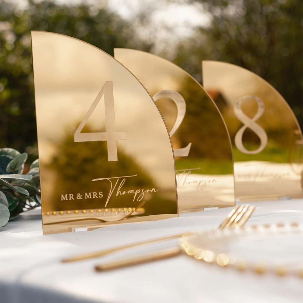 Panneau de bar de mariage pers - Table Number Gold avis et prix