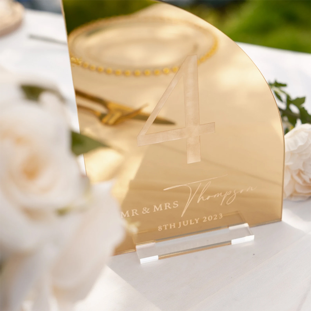 Panneau de bar de mariage pers - Table Number Gold avis et prix